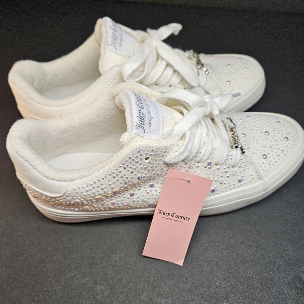 Juicy Couture Alanis Bdazzled Pearl Platform Women’s Sneaker - Picture 6 of 11